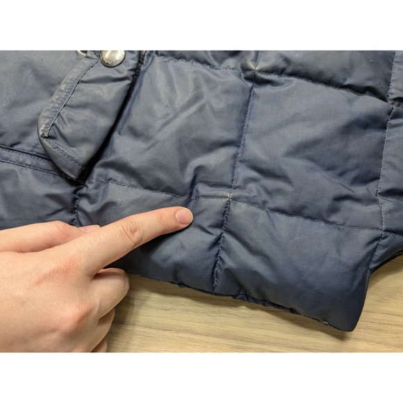 Nautica Down Vest Quilted Puffer Navy Feathers Gorpcore Winter Warm Mens M A057 - Picture 3 of 15